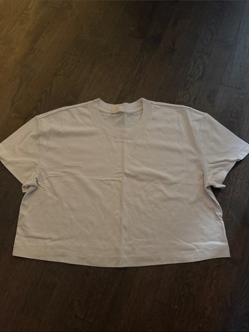 nuuds Cream Cropped Crewneck Tee